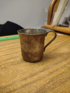 Tiffany Sterling Silber Kinder / Baby Tasse mit Monogramm Top Zustand - Bild 1 von 6