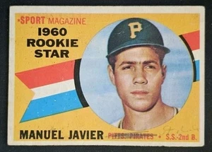 1960 Topps #133 Manuel Javier Pittsburgh Pirates RC Rookie - PR - Picture 1 of 2