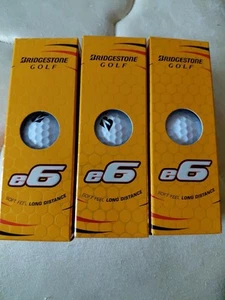 Bridgestone e6 Golfbälle 3er Pack x 3er Pack WEISS Soft Feel, Langstrecke NEU - Bild 1 von 1