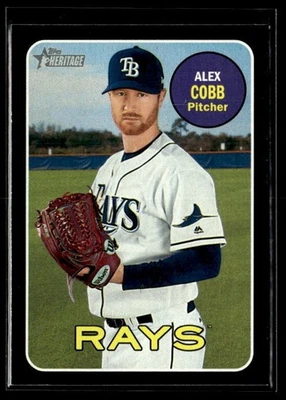 L38,803 - 2018 Topps Heritage Black Border #468 Alex Cobb - Image 1 of 2