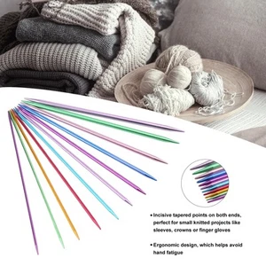55pc Knitting Needles Aluminum Material Double Pointed Ergonomic Design 20cM - Picture 1 of 23
