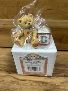 Peluches vintage apreciados T es para oso de peluche con bloque ABC "B" con caja - Imagen 1 de 4