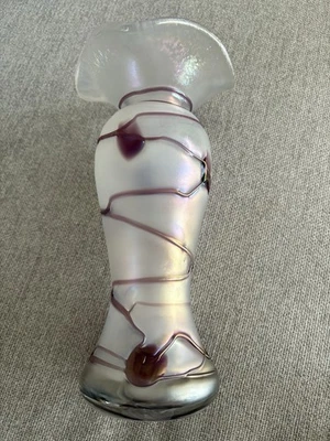 Freiherr von Poschinger, Glas-Set, mundgeblasen und irisierend, 3 Teile - Bild 1 von 4