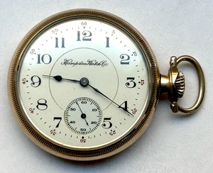 HAMPDEN WATCH Co POCKET WATCH - SIZE 56 mm - WORKING, KEEPING TIME - Picture 1 of 3
