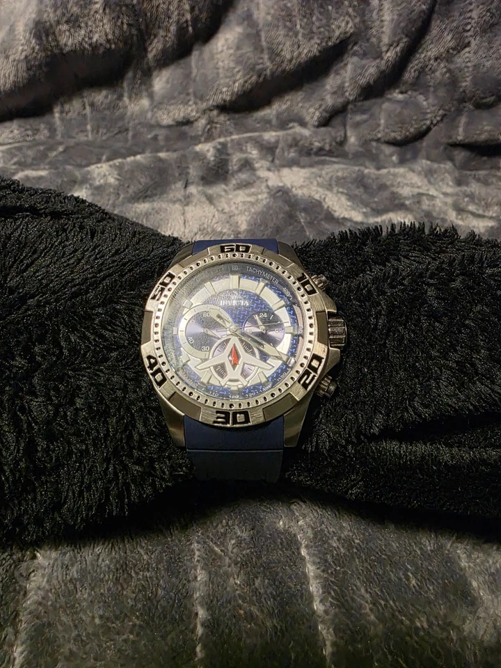 Reloj cronógrafo INVICTA Aviator #21736 - azul - cristal fusión llama - 100M WR Foto 1 de 1