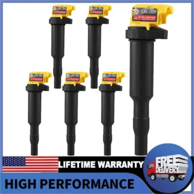 Paquete de 6 bobinas de encendido para 0221504470 BMW 128i 320i 325Ci 325i 328i 335i 535xi EE. UU. Foto 1 de 4