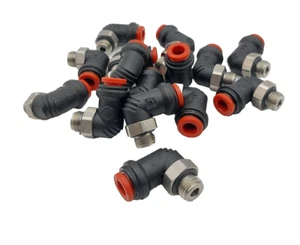 G 1/8" 6mm Pneumatik L- Steckverschraubung Winkel- Steckanschluss positionierbar - Bild 1 von 11