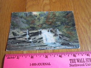 Postal de colección Ithaca NY Falls 1913 Cornell University The Falls Waterfall USADA - Imagen 1 de 7