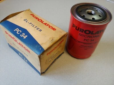 NOS ORIGINAL GENUINE PUROLATOR PORSCHE 911 914-6 OL OEL OIL LUFT FILTER RED NLA - Image 1 of 4