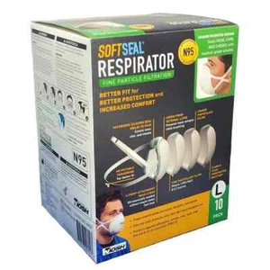 Softseal N95 Masks (Box of 10) - Picture 1 of 4
