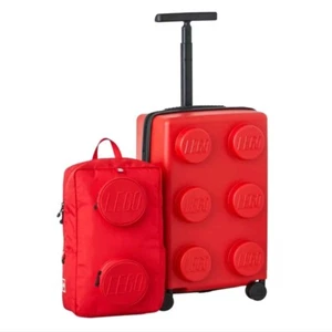 Lego Carry-on set expandable Trolley TSA lock & Backpack laptop compartment Red - Picture 1 of 8