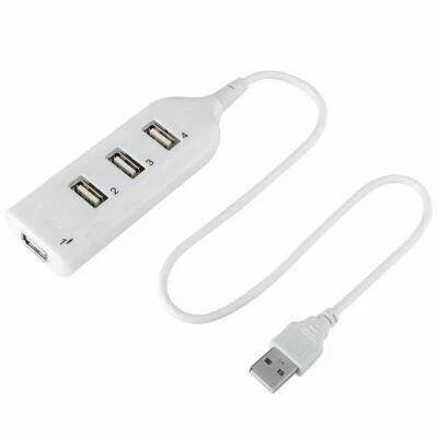White USB 2.0 Hi-Speed 4-Port Splitter Hub For PC Notebook - Image 1 of 4