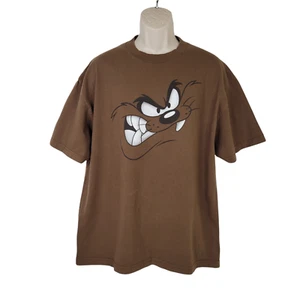 Six Flags Looney Tunes Taz Tasmanian Devil T Shirt Mens XL Theme Park Brown  - Picture 1 of 7