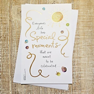 American Greetings Congratulations Card 6x8 Confetti Balloons Glitter General - Picture 1 of 10