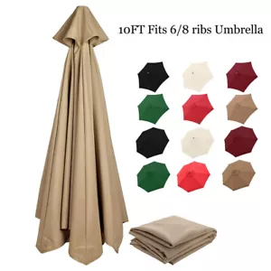 10ft Patio Umbrella Canopy Top Cover Replacement Fits 6/8 Ribs (Canopy Only) - Picture 1 of 30