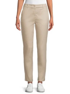 Wonder Nation Twill Skinny Pants Juniors 9 Beige Cotton Stretch School Uniform - Picture 1 of 3