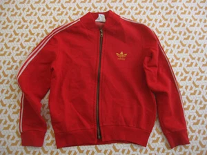Vintage adidas Ventex Red Jacket 70'S Made in France Kids Jacket - 7 / 8 years - Picture 1 of 8