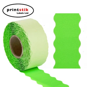 Fluorescent Green Price Gun Labels 26x12mm CT4 Vars. Quantities Lynx Puma Motex - Picture 1 of 4