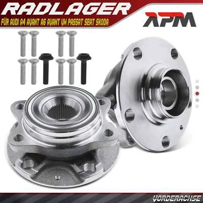 2x Radnabe Radlagersatz Vorne Links Rechts für Audi A4 8EC VW Passat Seat Skoda - Bild 1 von 4