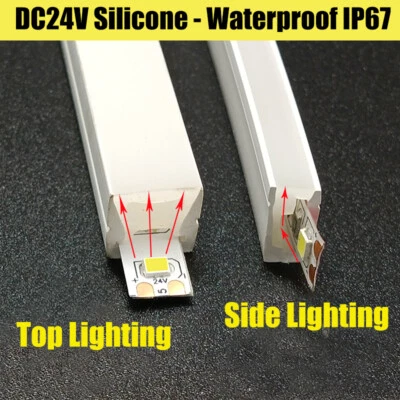 24V 10m Side Top Led Silicone Neon Light Strip Waterproof Outdoor Linear Lights - Image 1 of 4