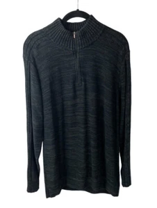 Columbia Sportswear Mens Large 1/4 Zip Long Sleeve Knit Sweater Mock Neck Gray - Picture 1 of 6