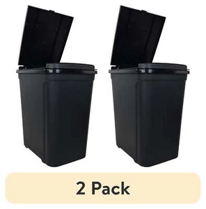 2Pack 7.6 Gallon Kitchen Plastic Touch Top Lid Trash Can Wastebasket Home Office - Picture 1 of 8