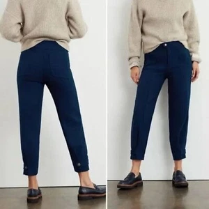 Anthropologie Neu mit Etikett Maeve Magda spitz zulaufende Hose marineblau Größe 8 - Bild 1 von 13
