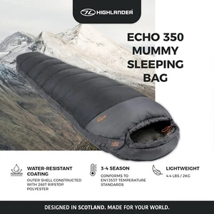 Highlander ECHO 350 Mummy Sleeping Bag 3 Seasons - Picture 1 of 5