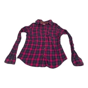 So Brand Perfect Shirt Youth Girls Plaid Long Sleeved Button Down Shirt Size L - Picture 1 of 5