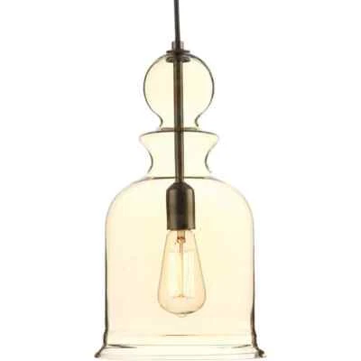 Progress Lighting Staunton Antique Bronze Pendant Light with Champagne Glass - Image 1 of 4