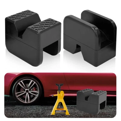 RACRDO 2X Rubber Axle Jack Pad Jacking Stand Pads Adapter Frame Rail Protector Lifting