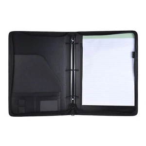 Professional Business Portfolio Folder A4 PU Leather Document Organizer K8C5 - Picture 1 of 11