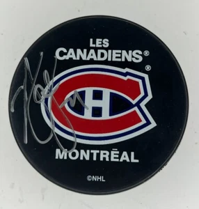 Brian Gionta Signed Autographed Montreal Canadiens Logo Puck Captain - Picture 1 of 2