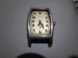 Tavannes 17j Ref. 305K Clamshell stainless wrist watch for repair - Picture 1 of 8
