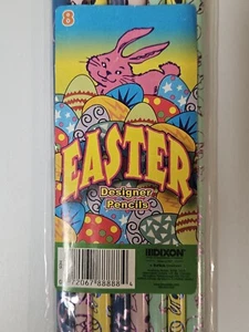 Vintage Dixon Ticonderoga Easter Designer Pencils Pastel Colors 8 Pack - Picture 1 of 8