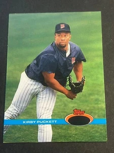 Box 55: 1991 Stadium Club OVERSIZE MISSING FOIL PROOF Kirby Puckett Twins #110 - Picture 1 of 2