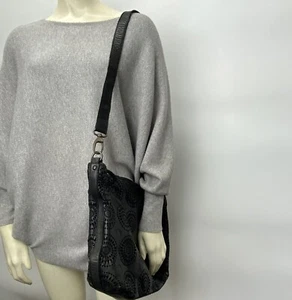 Gianni Conti Genuine Leather Black Purse Made in Italy Shoulder Bag or Crossbody - Picture 1 of 11