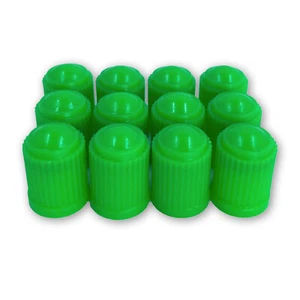 Pack of 12 Green Valve Stem Caps with Inner Seals for Nitrogen Filled Tires - Picture 1 of 4