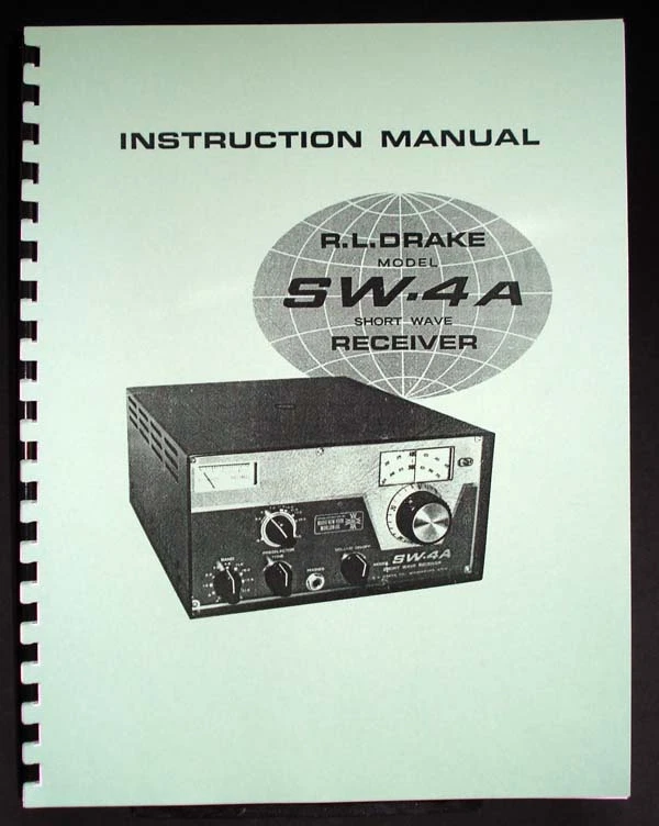 R.LDrake Drake SW-4A SW4A ShortWave Receiver Manual - Image 1 of 1