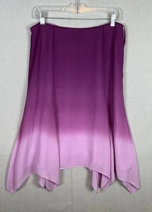 Midirock Damen Größe 10 Seide lila ombre Fairycore Fee Handkercheif Saum - Bild 1 von 7
