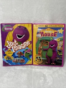 2 Barney DVD’s (2000 Come On Over To Barney’s House) (2005 Barney Just Imagine) - Picture 1 of 6