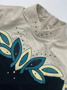 Woman’s Vintage 1984 Authentic Ranchwear Black Green And Beige  Size L - Picture 1 of 5