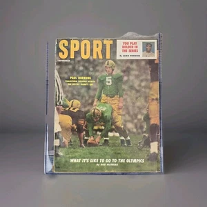 Revista deportiva noviembre 1956 Paul Hornung cubierta de fútbol americano vintage Jackie Robinson - Imagen 1 de 12