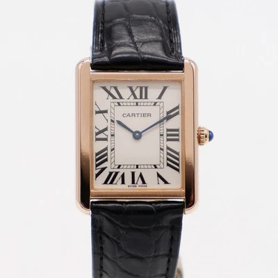 Cartier Tank Solo Large 18k Rose Gold 34mm W5200025 3167 Leather Quartz - Image 1 of 4