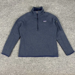 PATAGONIA BETTER SWEATER 1/4 Zip Fleece Womens Size Small Blue SOME WEAR - Picture 1 of 8