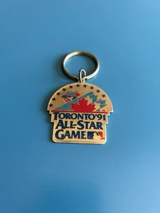 RARE Vintage 1991 Toronto MLB All Star Game Metal Keychain Blue Jays Cal Ripken - Picture 1 of 6