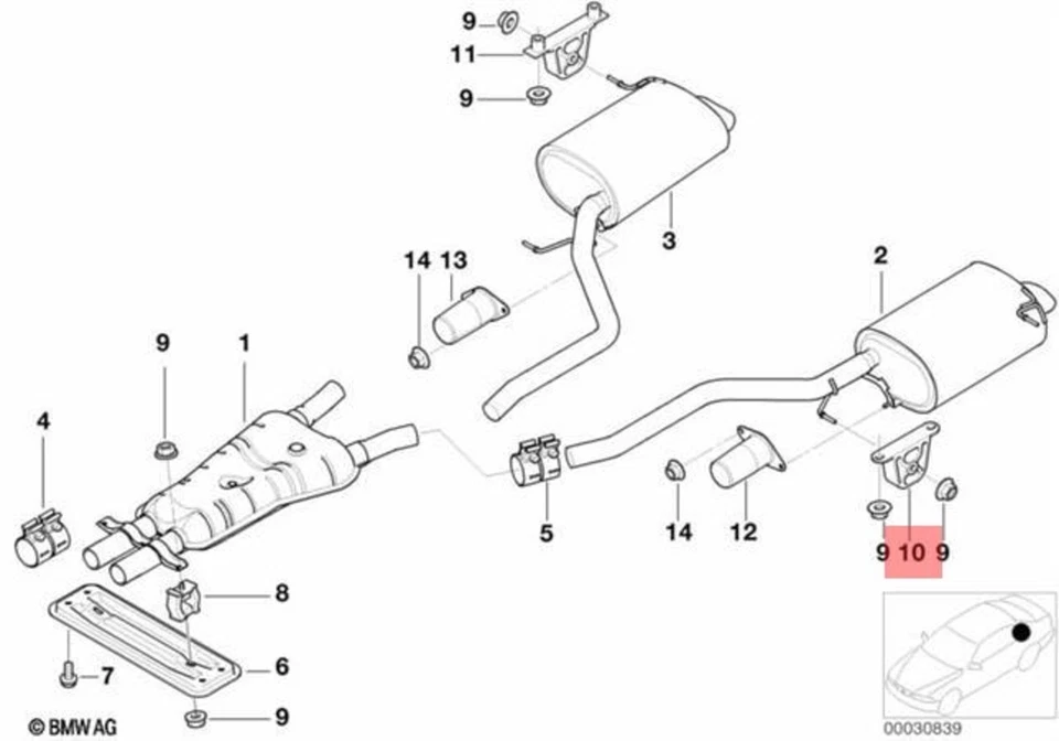 Montaje de goma genuino BMW Alpina Z3 Z8 V8 E38 E52 728i 728iL 730i 18211704198 Foto 1 de 1