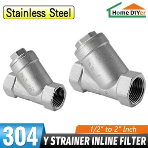 1/2" to 2" Stainless Steel Y-Strainer 80 Mesh Y Water Filter Strainer 232Psi - Picture 1 of 9