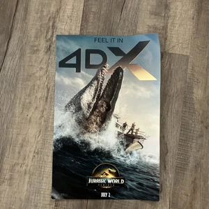 Jurassic World Rebirth 4DX Poster | Mosasaurus Movie Art Print - Picture 1 of 6