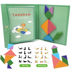Wooden Montessori Puzzle Tangram Book - Picture 1 of 1